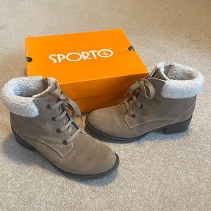 Sporto Short Kelly Boots Taupe Women’s Size 8M